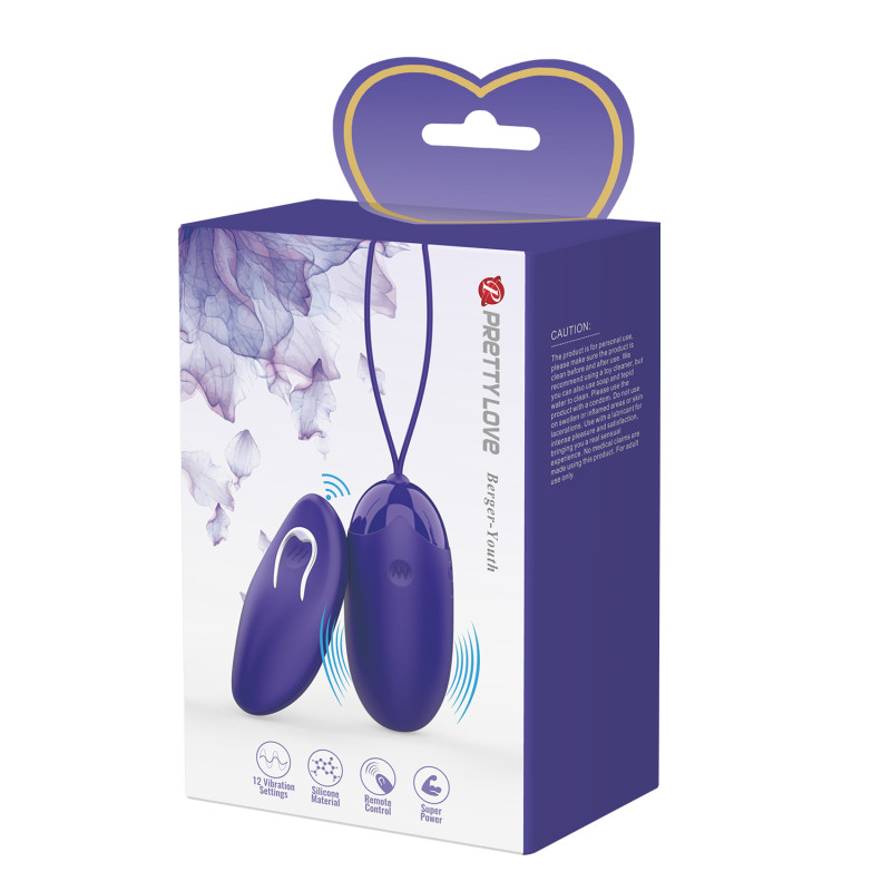 Виброяйцо Pretty Love Berger-Youth Wireless Egg Blue