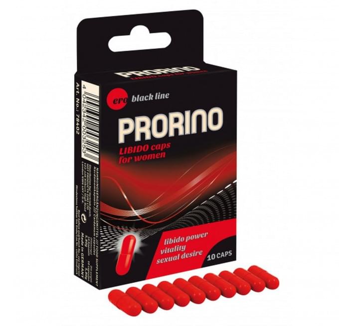 Капсулы женские HOT PRORINO Premium для повышения либидо (цена за упаковку, 10 капсул)