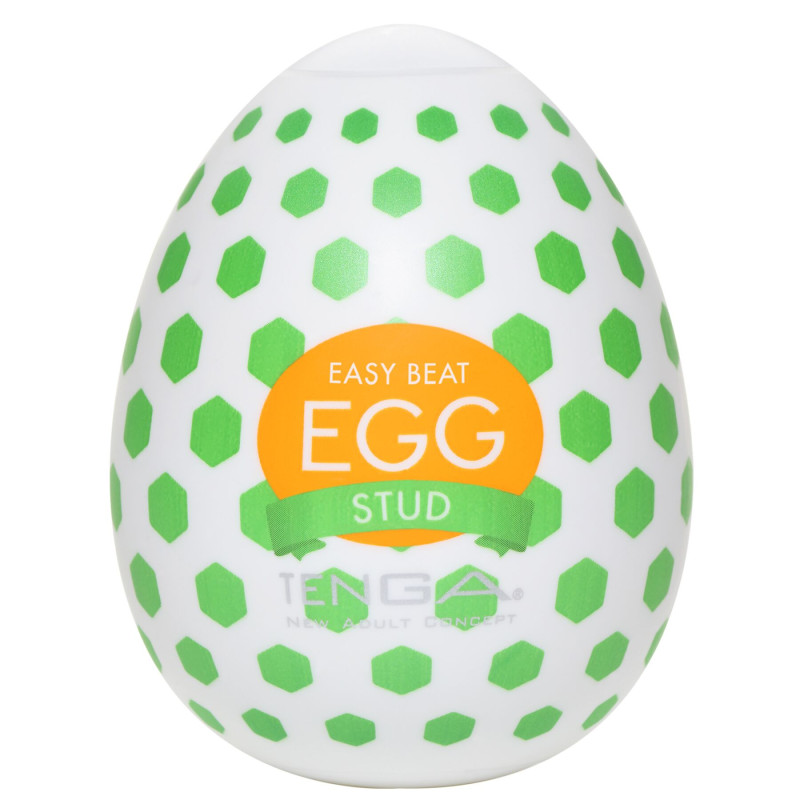 Мастурбатор-яйце Tenga Egg Stud із шестикутними виступами