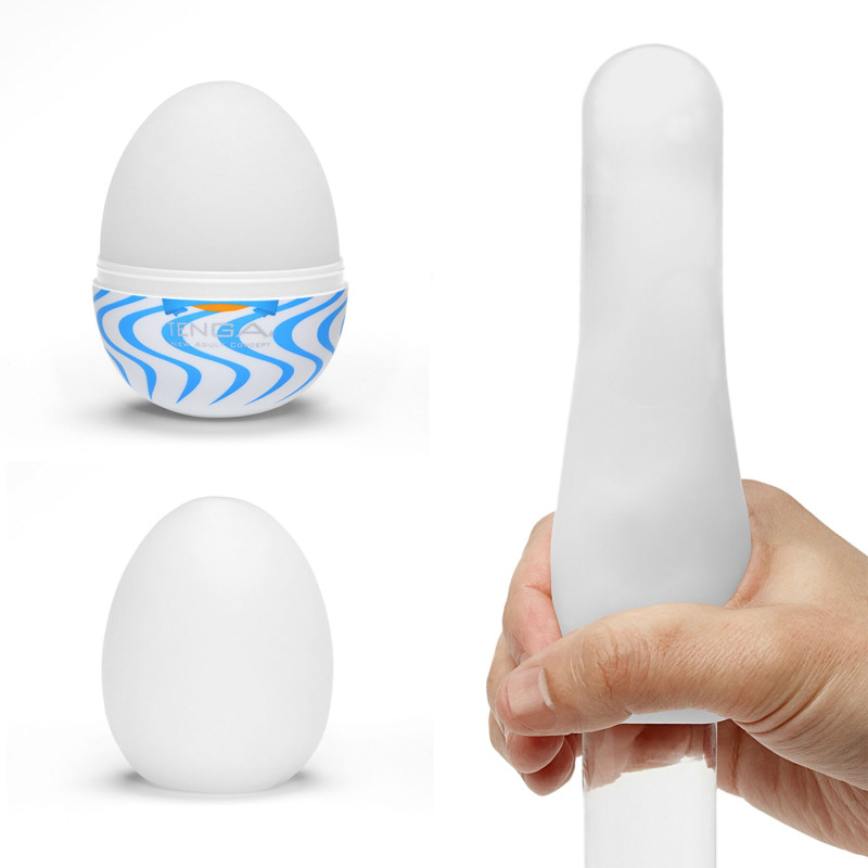 Мастурбатор-яйце Tenga Egg Wind із зигзагоподібним рельєфом
