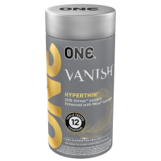 ONE Vanish Hyperthin, 12 шт, ультратонкі, зі змазкою, подарункове паковання-тубус