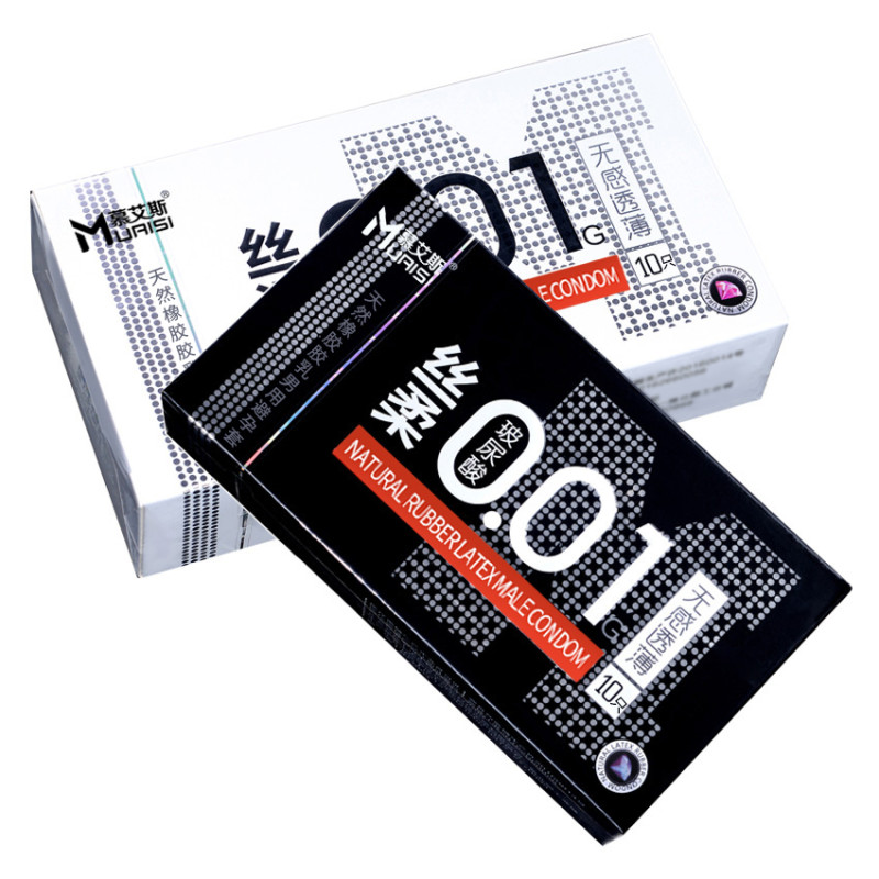Muaisi Black с повышенным количеством смазки 0,01 мм, 10 шт.