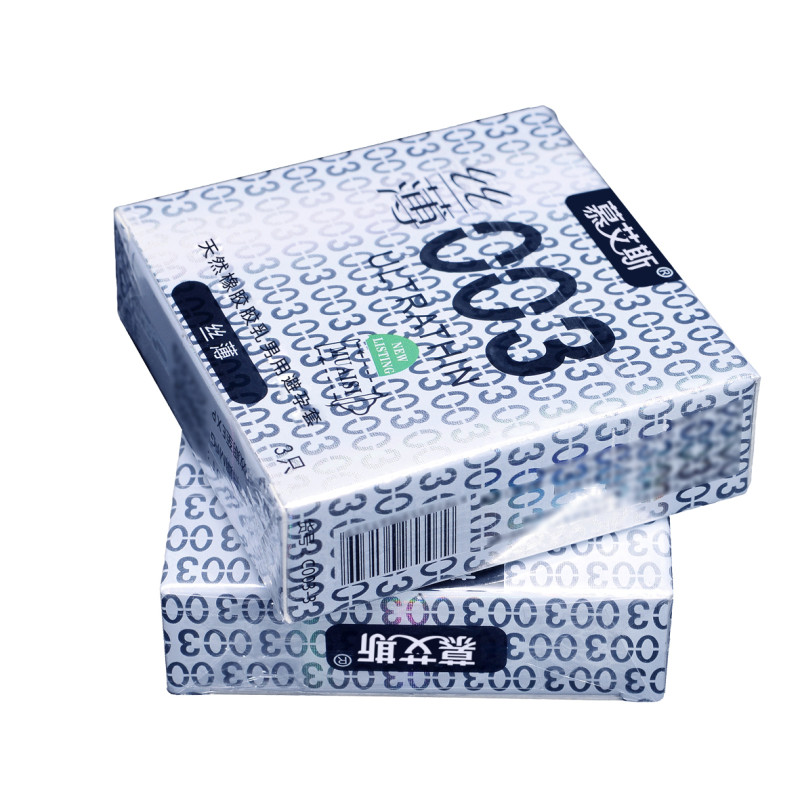 Muaisi Silver с ребристой текстурой 0,03 мм, 3 шт