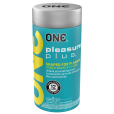 ONE Pleasure Plus, 12 шт, з ребристою ділянкою на кінці, подарункове паковання-тубус