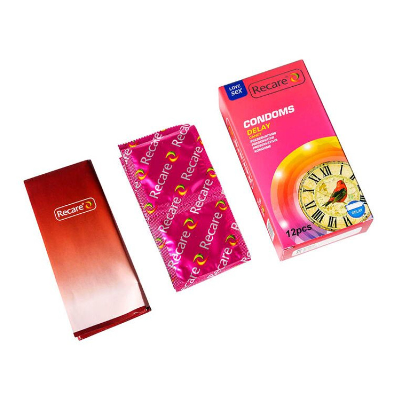 Recare Delay Candy Condoms 12 шт, пролонгувальний ефект, цукерковий аромат