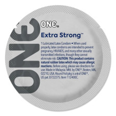 ONE Extra Strong, 1 шт, розширена форма, зі змазкою, підходить для анального сексу