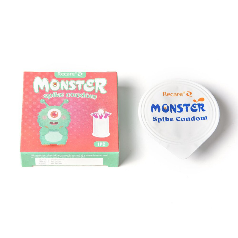 Recare Turquoise Monster Spike Condom (з вусиками)