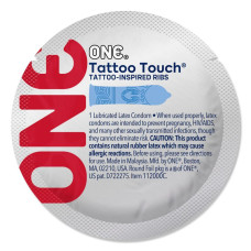 ONE Tattoo Touch Blue, 1 шт, блакитний, з рельєфом у вигляді татуювання