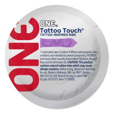 ONE Tattoo Touch Purple, 1 шт, фіолетовий з рельєфом у вигляді татуювання
