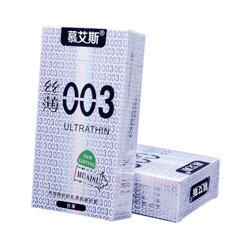 Muaisi Silver с ребристой текстурой 0,03 мм, 12 шт