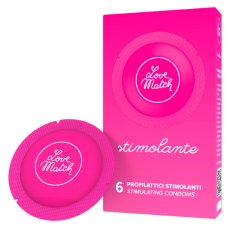 Love Match Stimolante (Ribs & Dots), 54 мм, 6 шт