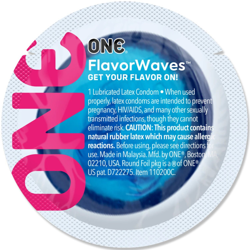 Набір ONE FlavorWaves, 100 шт, 6 ароматів, 6 кольорів, паковання-тубус