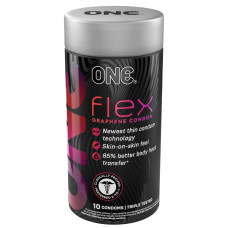 ONE Flex Graphene Condom 10 шт, подарункова упаковка тюб