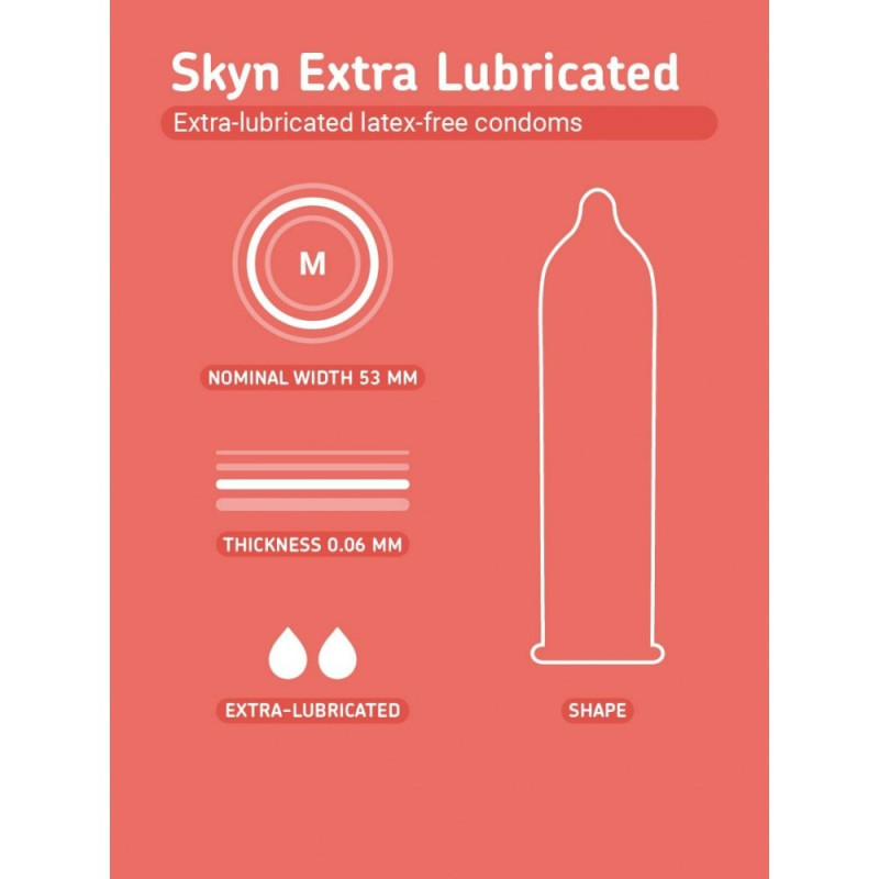 Безлатексні SKYN Extra Lubricated з додатковим мастилом 10 шт