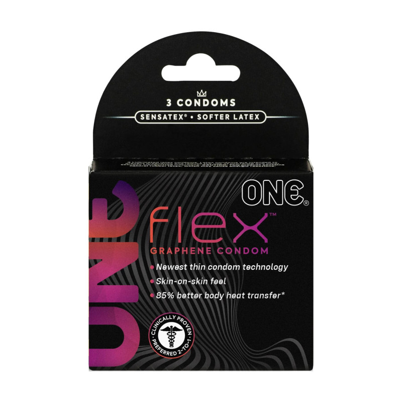 ONE Flex Graphene Condom 3 шт, картонна коробка