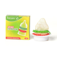 Recare Spike Condom Green (з рядами шипів)
