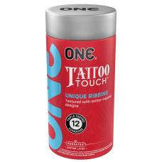 ONE Tattoo Touch, 12 шт, рельєф у вигляді тату, 3 різновиди, подарункове паковання-тубус