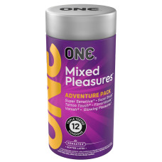 ONE Mixed Pleasures, 12 шт, 6 видів, подарункове паковання-тубус
