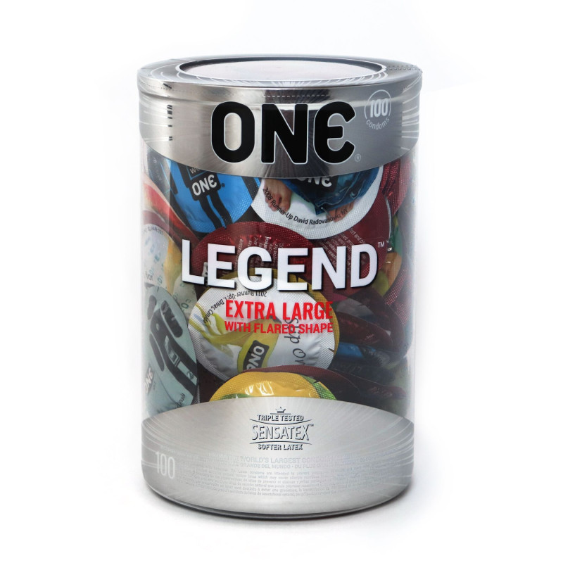 ONE Legend XL, 100 шт, збільшений розмір, розширення на кінці, паковання-тубус