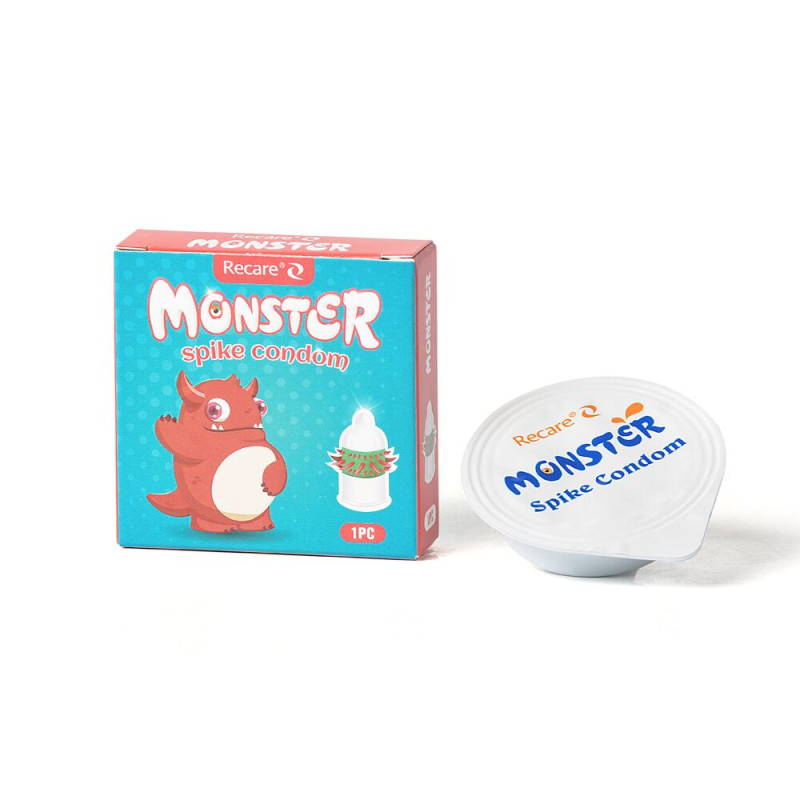 Recare Red Monster Spike Condom (з рядами шипів)