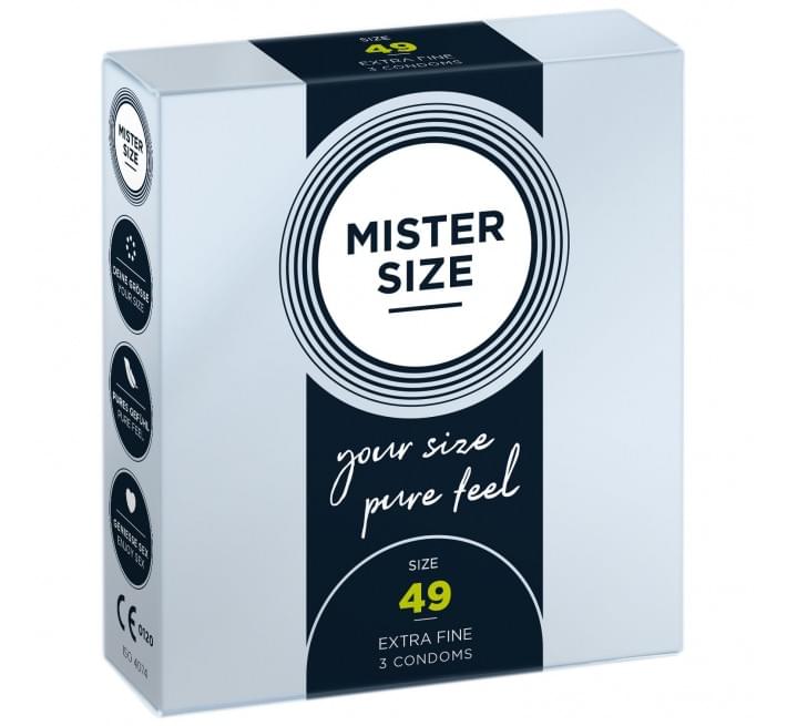 Mister Size - pure feel - 49 (3 condoms), товщина 0,05 мм