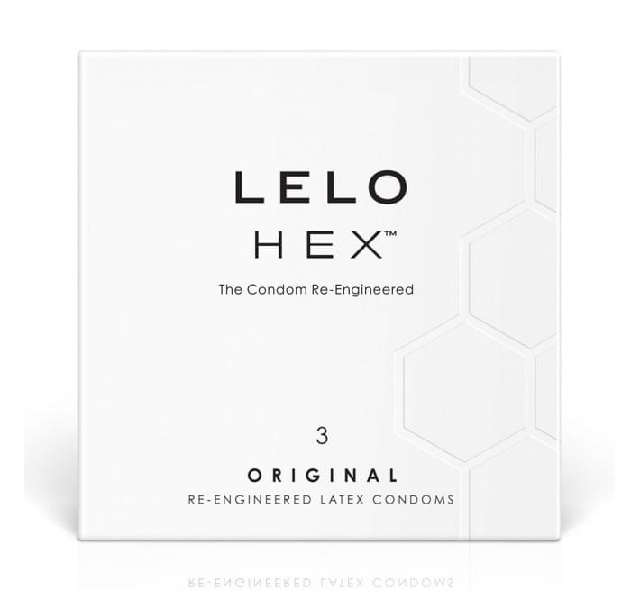 LELO HEX Condoms Original 3 Pack, тонкие и суперпрочные