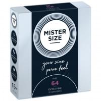 Mister Size - pure feel - 64 (3 condoms), товщина 0,05 мм