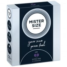 Mister Size - pure feel - 69 (3 condoms), товщина 0,05 мм