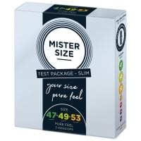 Набір Mister Size - pure feel - 47–49–53 (3 condoms), 3 розміри, товщина 0,05 мм