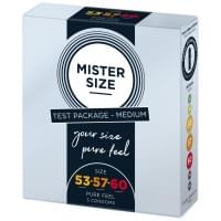 Набір Mister Size - pure feel - 53–57–60 (3 condoms), 3 розміри, товщина 0,05 мм