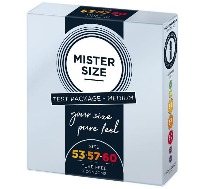 Набор Mister Size - pure feel - 53-57-60 (3 condoms), 3 размера, толщина 0,05 мм