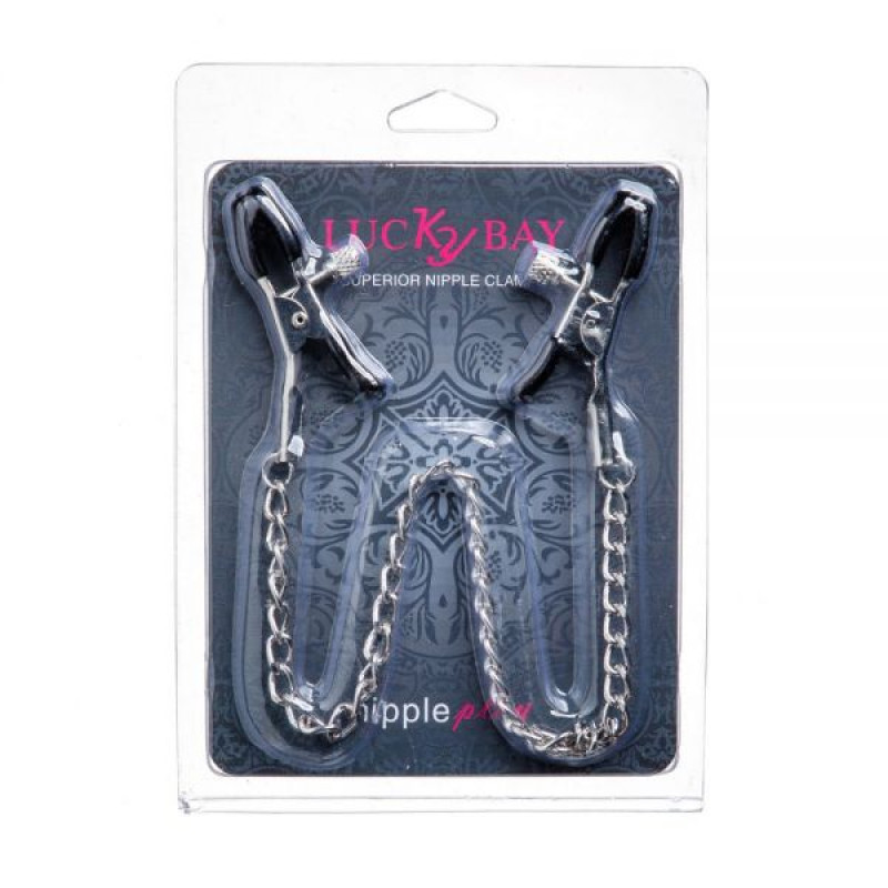 Затискачі на соски Lucky Bay Nipple play Thin Chain Metall