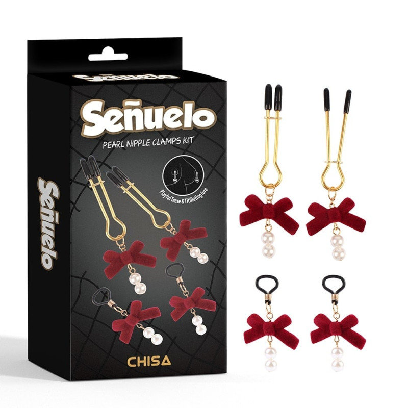 Затискачі на соски Chisa Pearl Nipple Clamps Kit-Senuelo