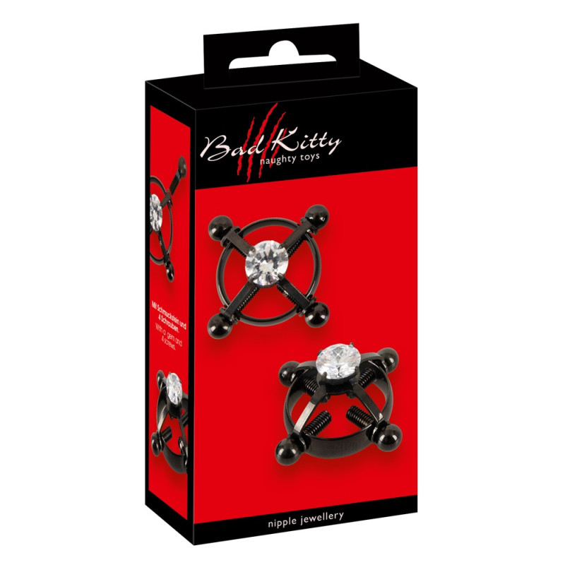 Затискачі на соски Bad Kitty Nipple Jewellery Black