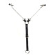 Затискачі для сосків з фіксацією на мошонці Еко шкіра Art of Sex Nipple Clamps for Men