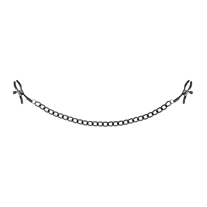 Зажимы для сосков Bedroom Fantasies: Nipple Clamps with Chain, черные