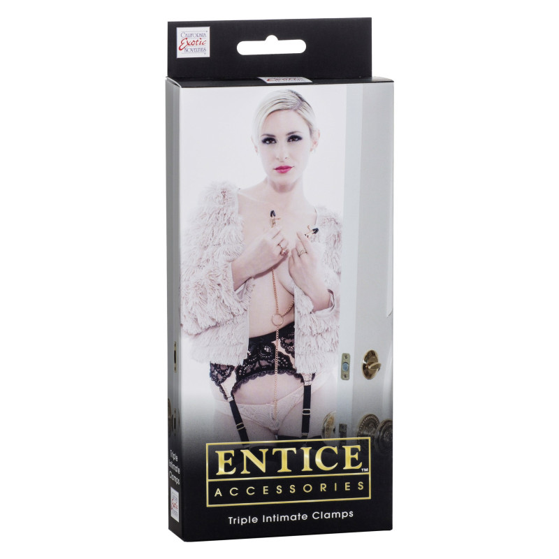 Зажимы на соски и клитор California Exotic Triple Intimate Clamps