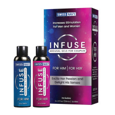 Возбудительные гели для паров Swiss Navy Infuse Arousal Gels for Couples 2×59 мл