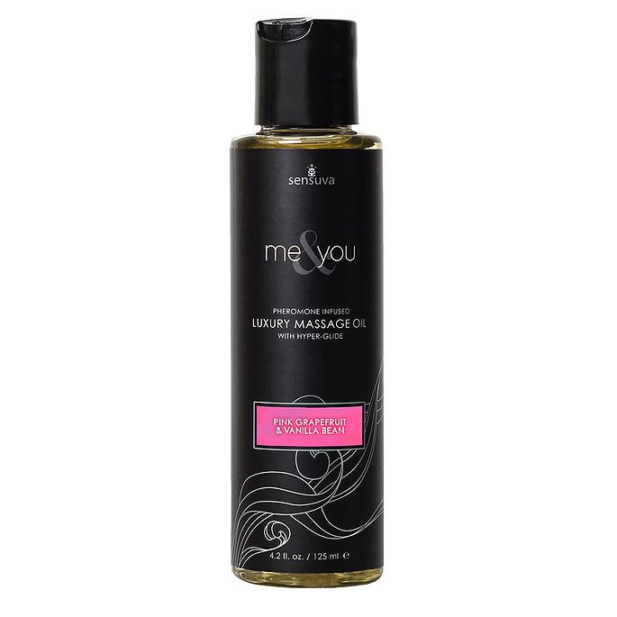 Масажна олія Sensuva Me&You Pink Grapefruit & Vanilla Bean з феромонами 125 мл